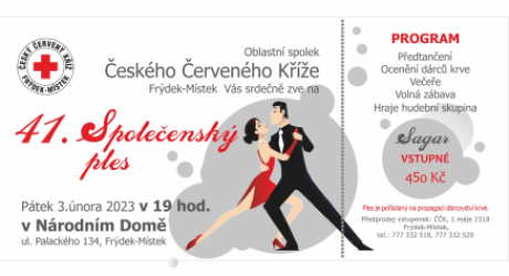 41. společenský ples ČČK Frýdek-Místek na propagaci dárcovství krve